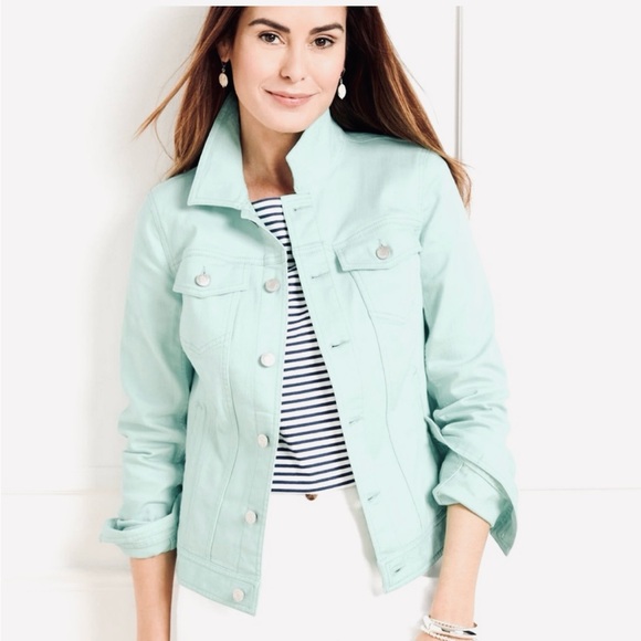 Talbots Light-Green Denim Jacket - Picture 1 of 5